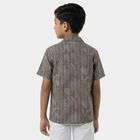 Boys Brown Cotton Classic Casual Shirt, Brown, small