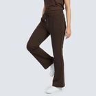 Women's Brown Regular Fit Basic Track Pants, Brown, small
