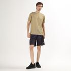 Men's Dark Charcoal Black Regular Length Printed Bermuda Shorts, Black, small image number null