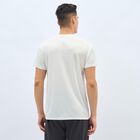 Men's Bright Eggshell White Crew Neck Athleisure T-Shirt, सफ़ेद, small