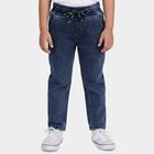 Boys' Blue Regular Fit Classic Jeans, गहरा नीला, small