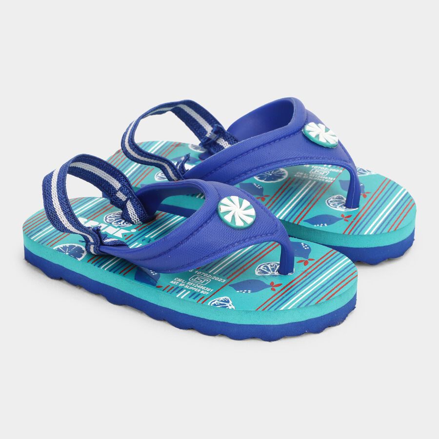 Boys' Thong Slipper, Blue, large image number null