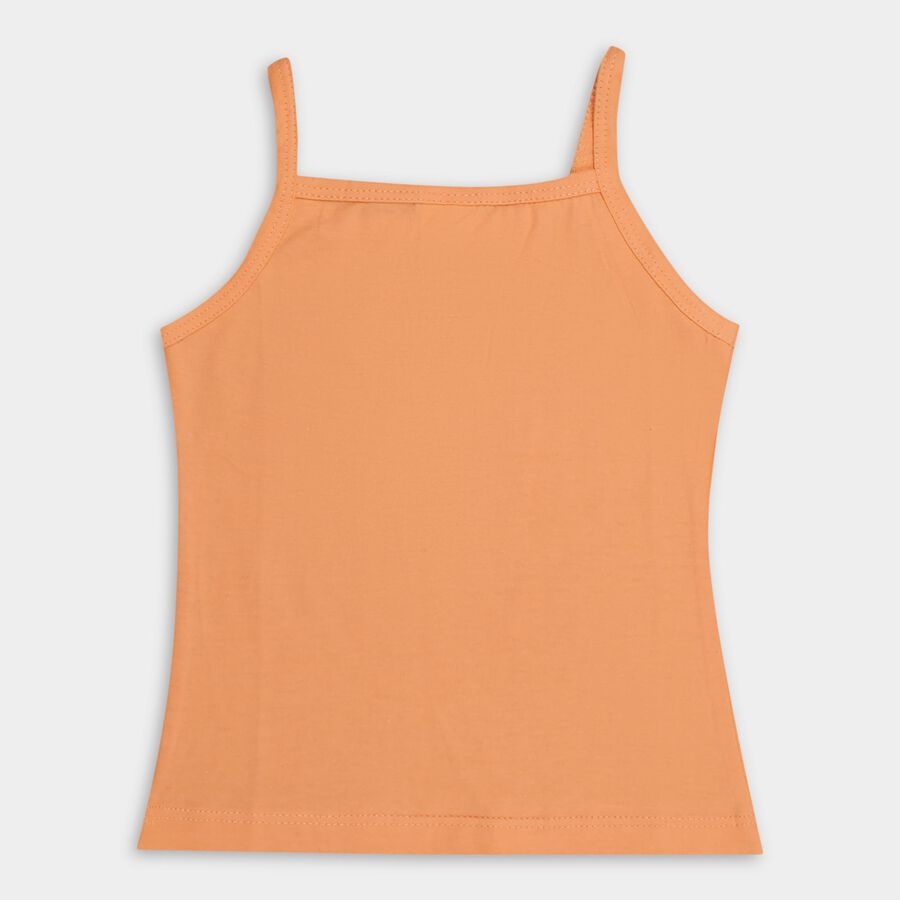 Girls' 100% Cotton Vest (Pack of 2), Peach, large image number null