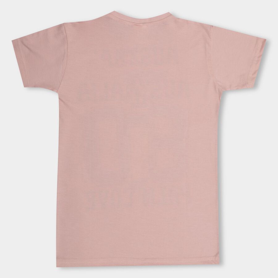 Boys' Half Sleeves T-Shirt, Peach, large image number null