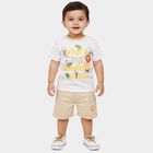 Girls' Pink Cotton Round Neck Casual T-Shirt, Pink, small