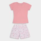 Girls' 100% Cotton Night Suit , हल्का गुलाबी, small image number null