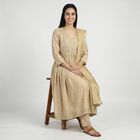 Women's Beige Kurta, गहरा पीला, small
