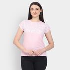 Ladies' Round Neck T-Shirt, Pink, small
