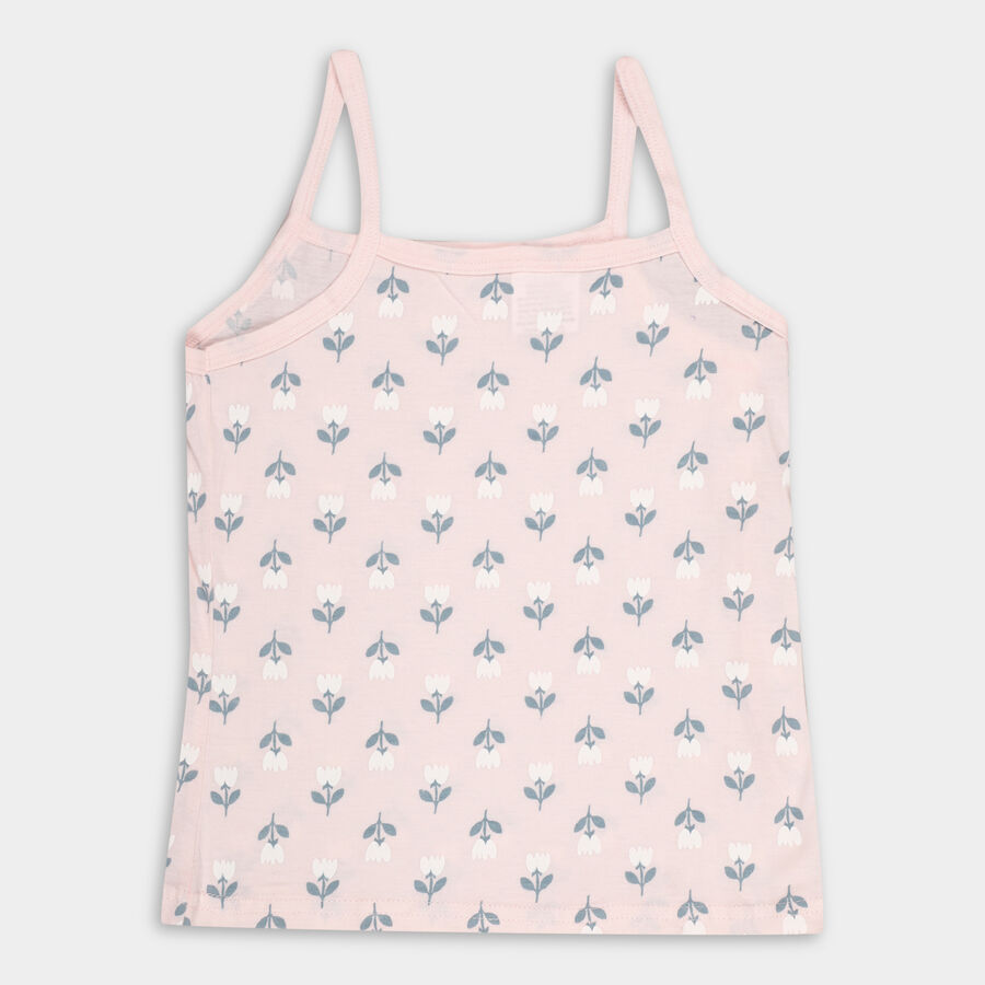 Girls' Cotton Vest, Peach, large image number null