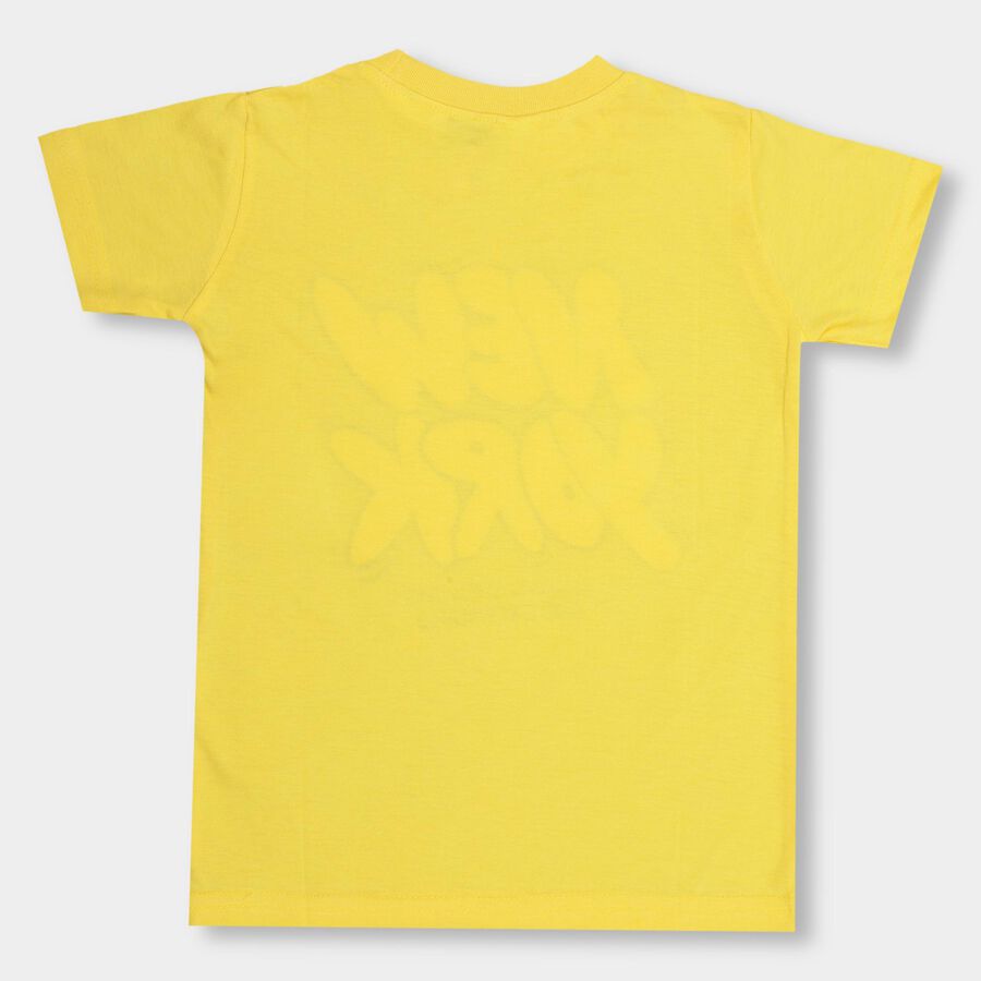 Boys' Half Sleeves T-Shirt , पीला, large image number null