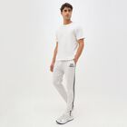 Men's Light Ash Grey Regular Fit Side-Striped Track Pants, हल्का ग्रे, small image number null