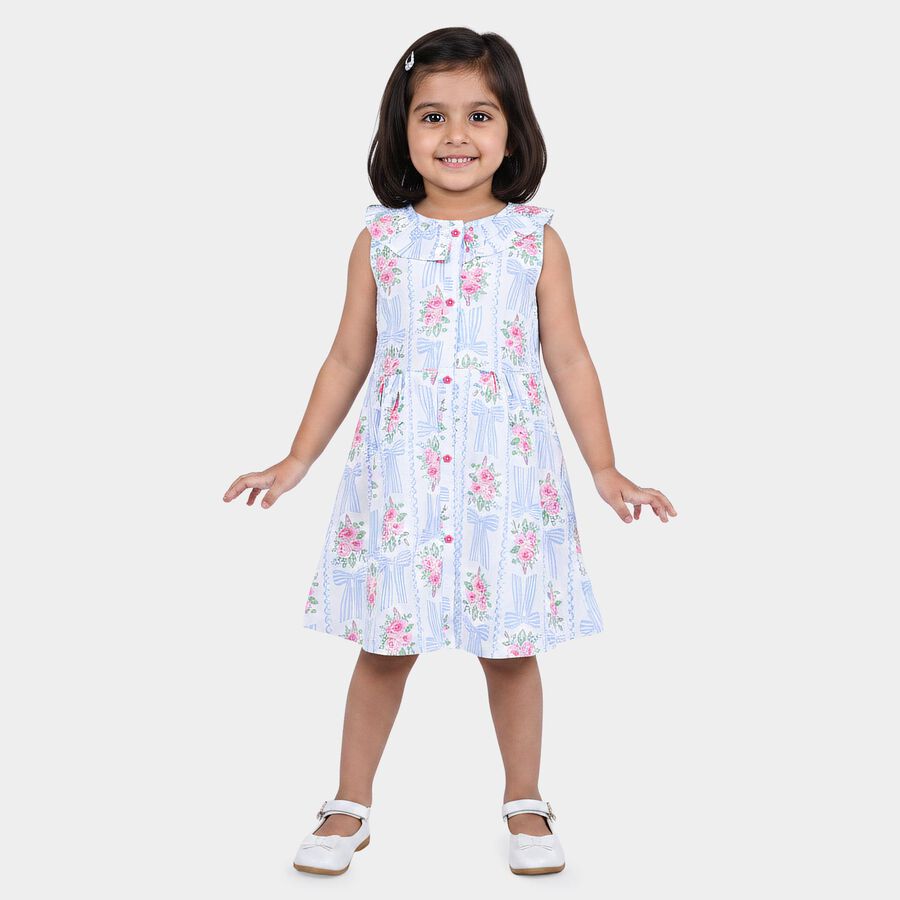 Girls' Frock, Off White, large