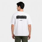 Men's White Cotton Round Neck Regular T-Shirt, White, small