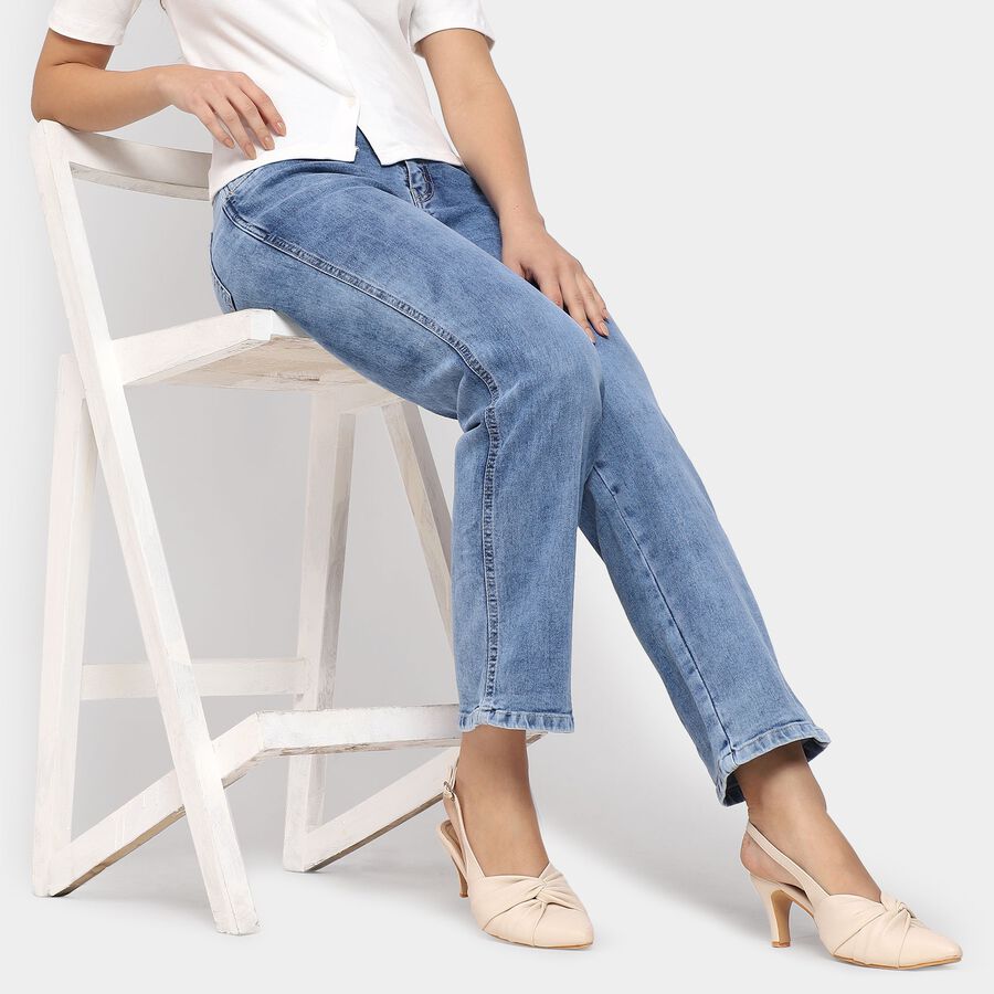 Ladies' Jeans , मध्यम नीला, large image number null