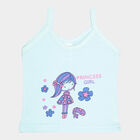 Girls Cotton Solid Vest, Aqua, small image number null