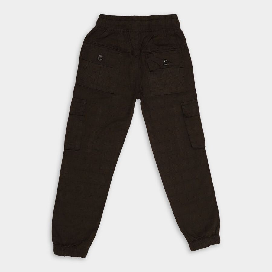 Boys' 100% Cotton Trousers, ओलिव, large image number null