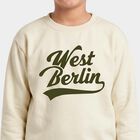 Boys' Off White Crew Neck Graphic Print Sweatshirt, Off White, small