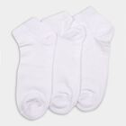 Men's Socks (Pack of 3), सफ़ेद, small