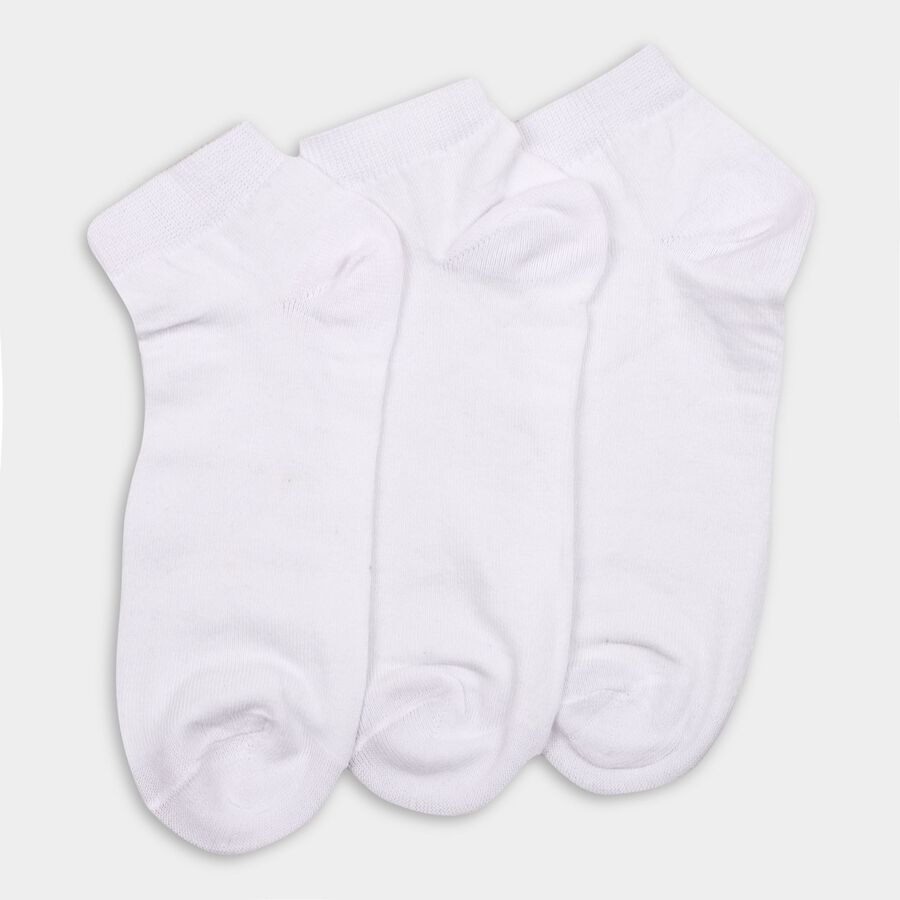 Men's Socks (Pack of 3), सफ़ेद, large