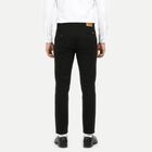 Men's Black Slim Fit Chino Trousers, काला, small