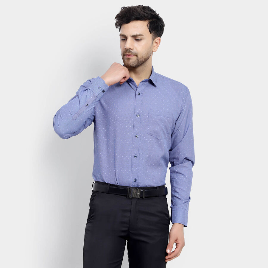 Solid Formal Shirt, Navy Blue, large image number null