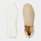 Women's Beige Slip-On Casual Sneakers, Beige, small