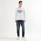 Men's Light Grey Hooded Neck Casual Sweatshirt, मिश्रित हल्का ग्रे, small image number null