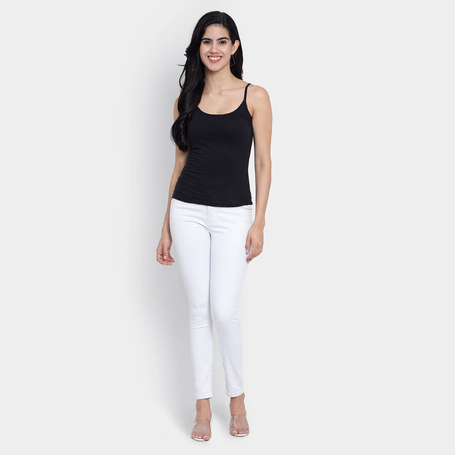Cotton Solid Slips, Black, large image number null