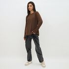 Men's Rich Chocolate Brown Crew Neck Casual T-Shirt , Brown, small image number null