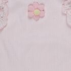 Girls Light Pink Round Neck Casual Sleeveless T-Shirt, Light Pink, small