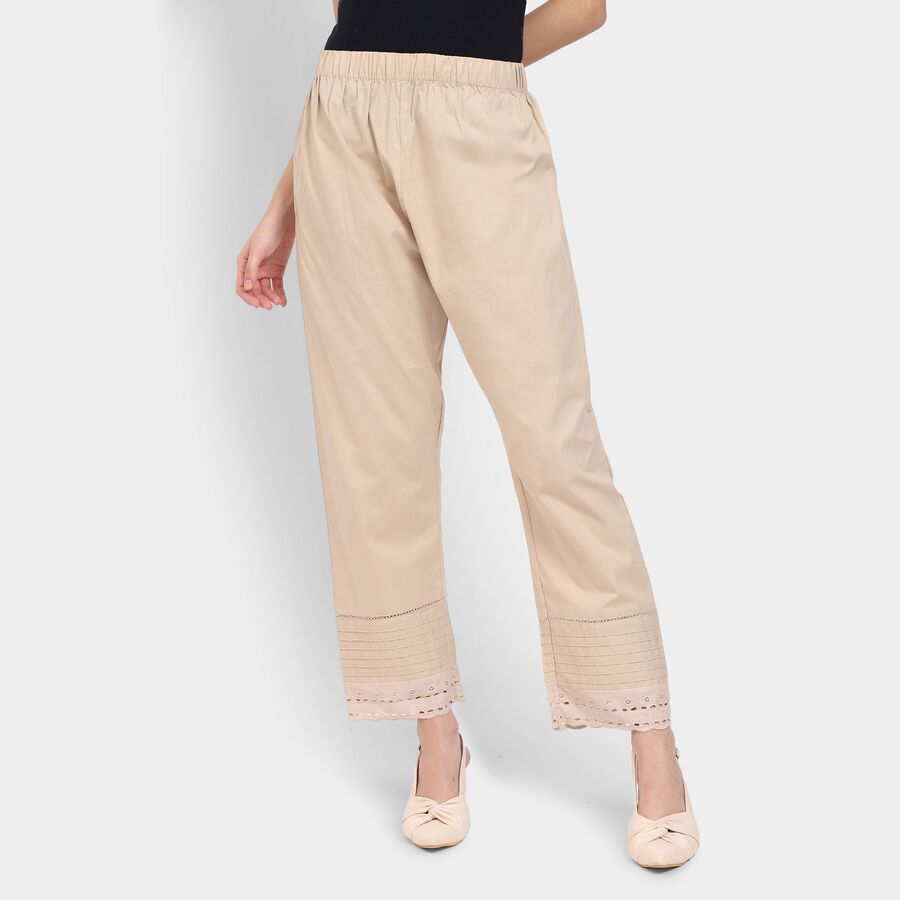 Ladies' 100% Cotton Palazzos , गहरा पीला, large image number null