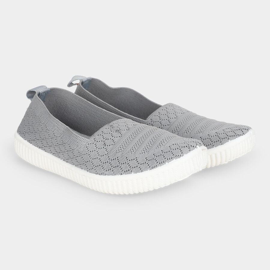Women's Grey Slip-On Casual Shoes, Grey, large