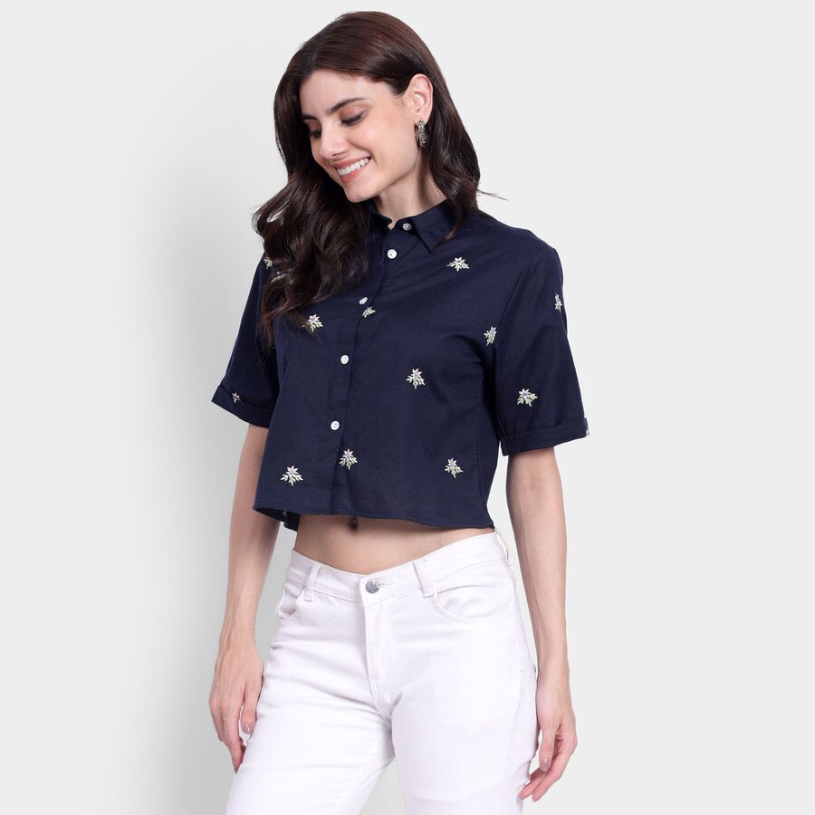 Ladies' Shirt, Navy Blue, large image number null