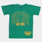 Boys' Half Sleeves T-Shirt, हल्का हरा, small