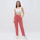 Women's Cotton Blend Relaxed Fit Track Pants, मूँगा (कोरल), small image number null