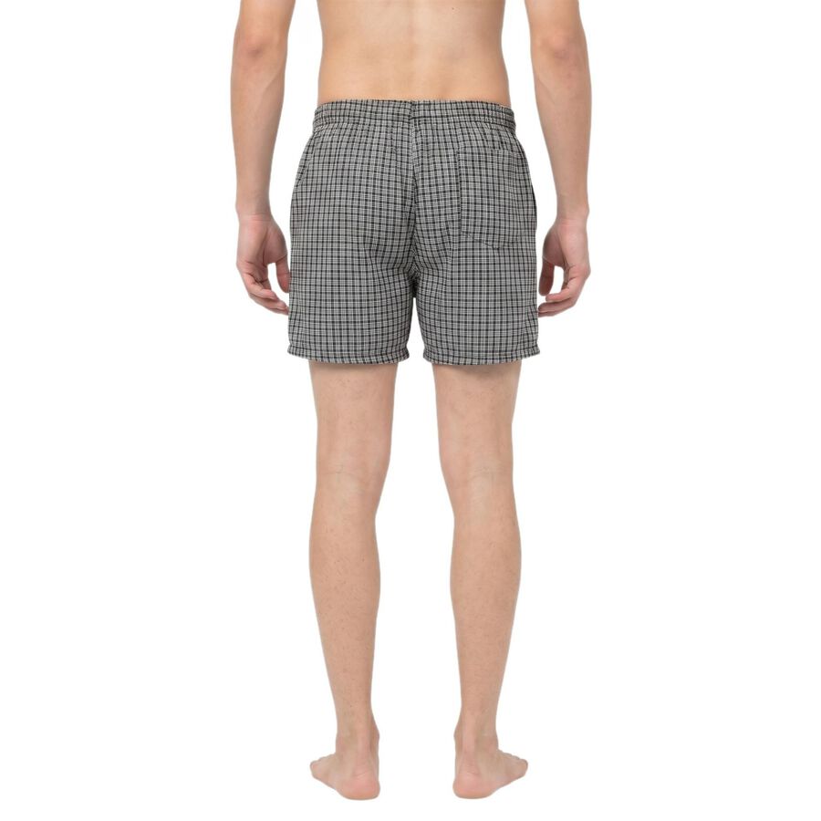 Men's Black Classic Fit Solid Boxers, काला, large