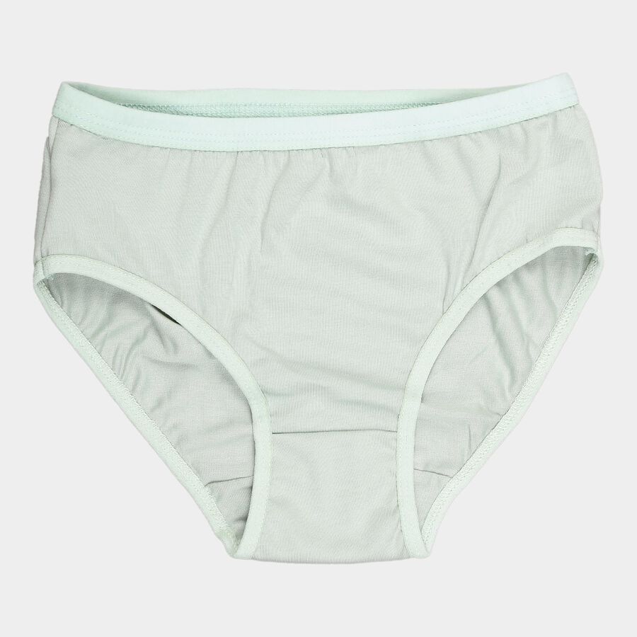 Girls Cotton Solid Panty, Light Green, large image number null