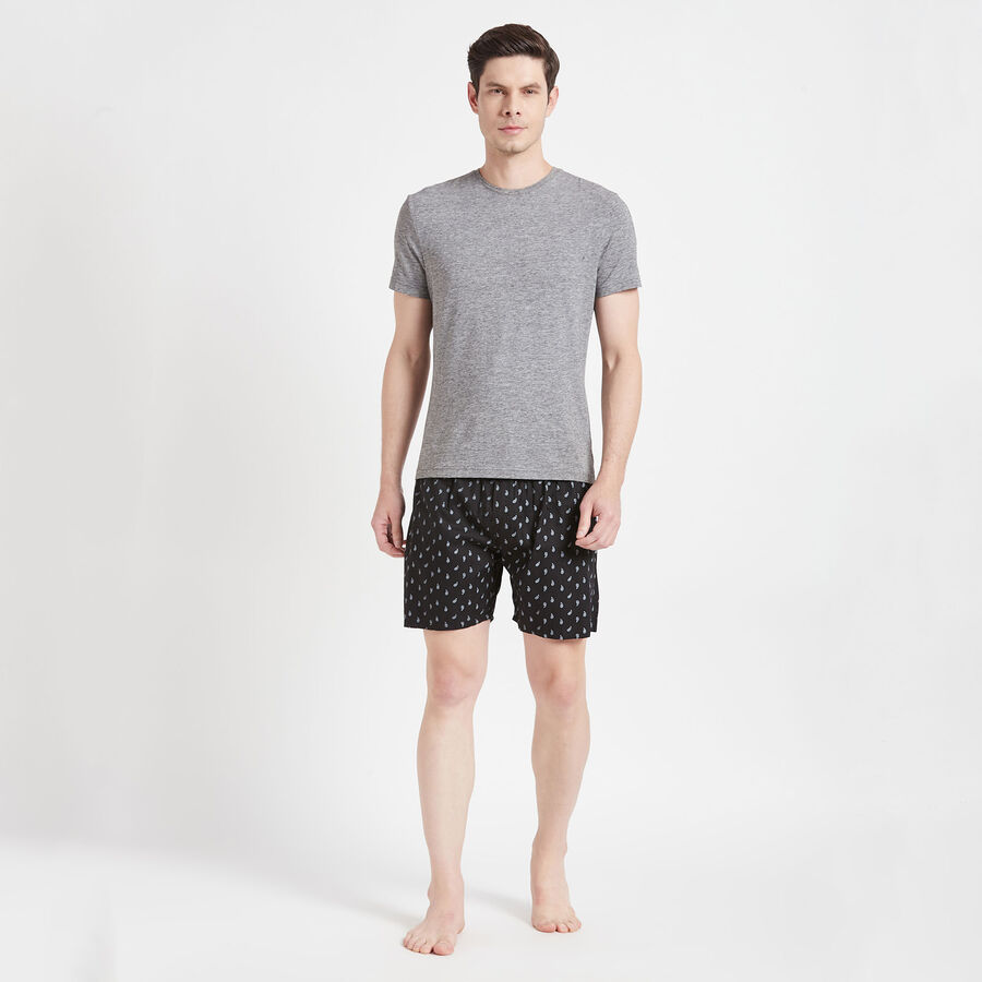 Cotton Printed Boxers, Black, large image number null