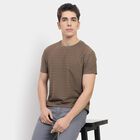 Men's Round Neck Half Sleeves T-Shirt , Khaki, small image number null