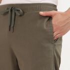 Men's Olive Slim Fit Five-Pocket Casual Trousers, ओलिव, small