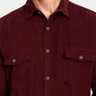 Men's 100% Cotton Casual Shirt, वाइन, small image number null