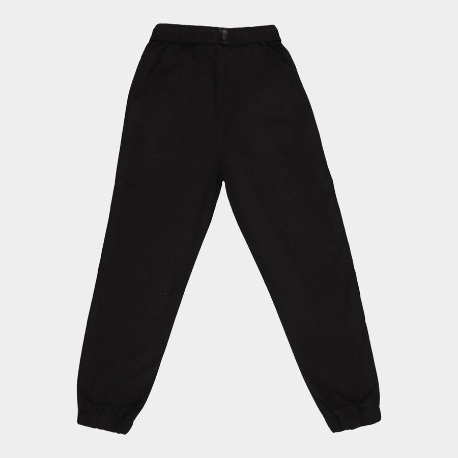 Boys Cotton Joggers, काला, large image number null