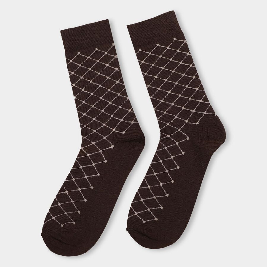 Men's Socks (Pack of 2), काला, large image number null