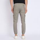 Men's Slim Fit Casual Trousers , हल्का ग्रे, small image number null