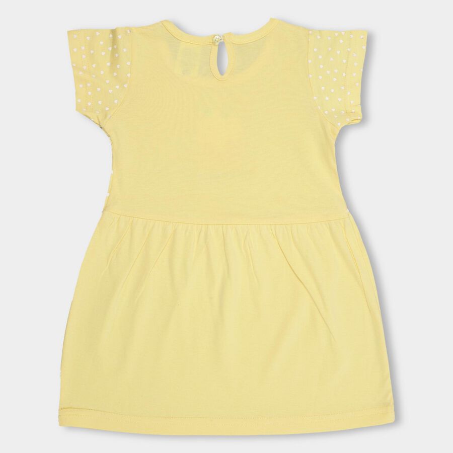 Infant Girls' 100% Cotton Frock , पीला, large image number null