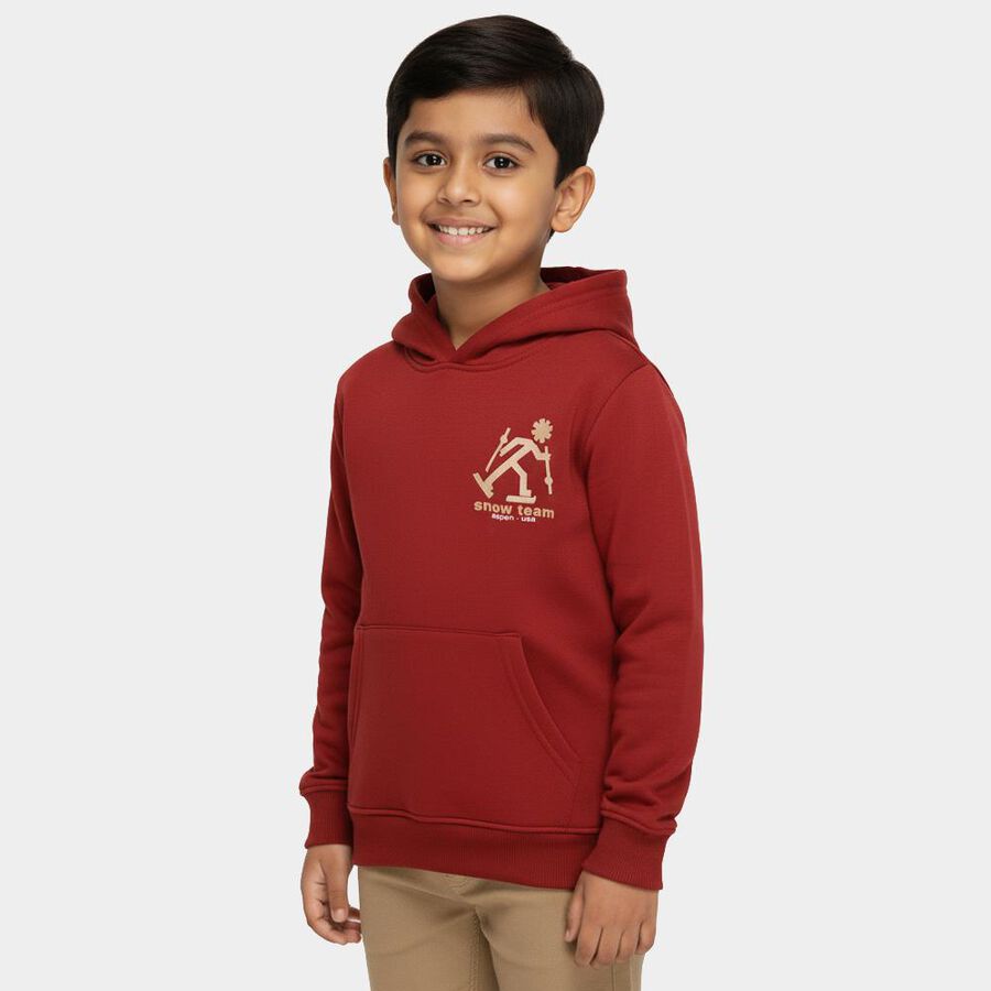 Boys' Sweatshirt, लाल, large image number null