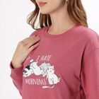 Women's Muted Rose Pink Crew Neck Casual Sweatshirt, गुलाबी, small image number null