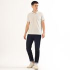 Men's Light Grey Polo Neck Casual T-Shirt, मिश्रित हल्का ग्रे, small image number null