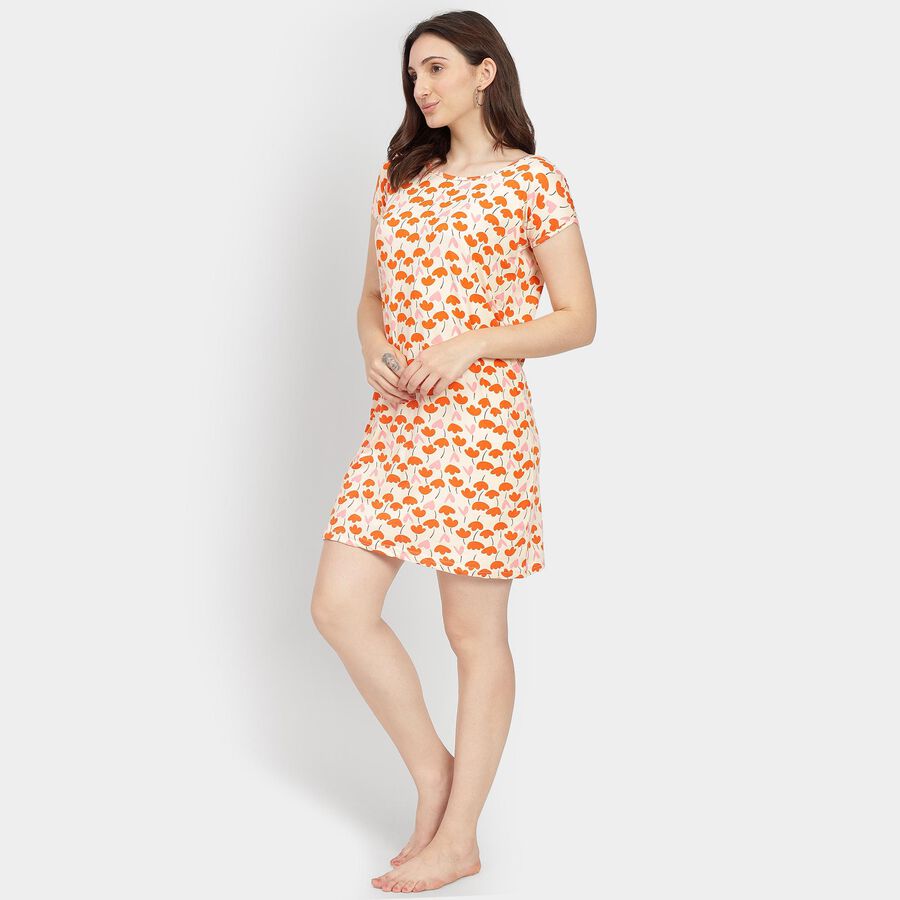 Ladies' Nighty, पीच, large image number null