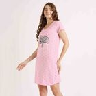 Printed Knee Length Nighty, Pink, small image number null